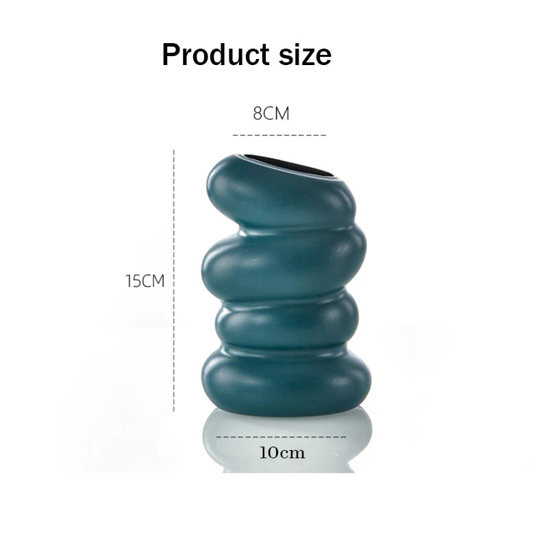 Sculpted Wave Decorative Vase