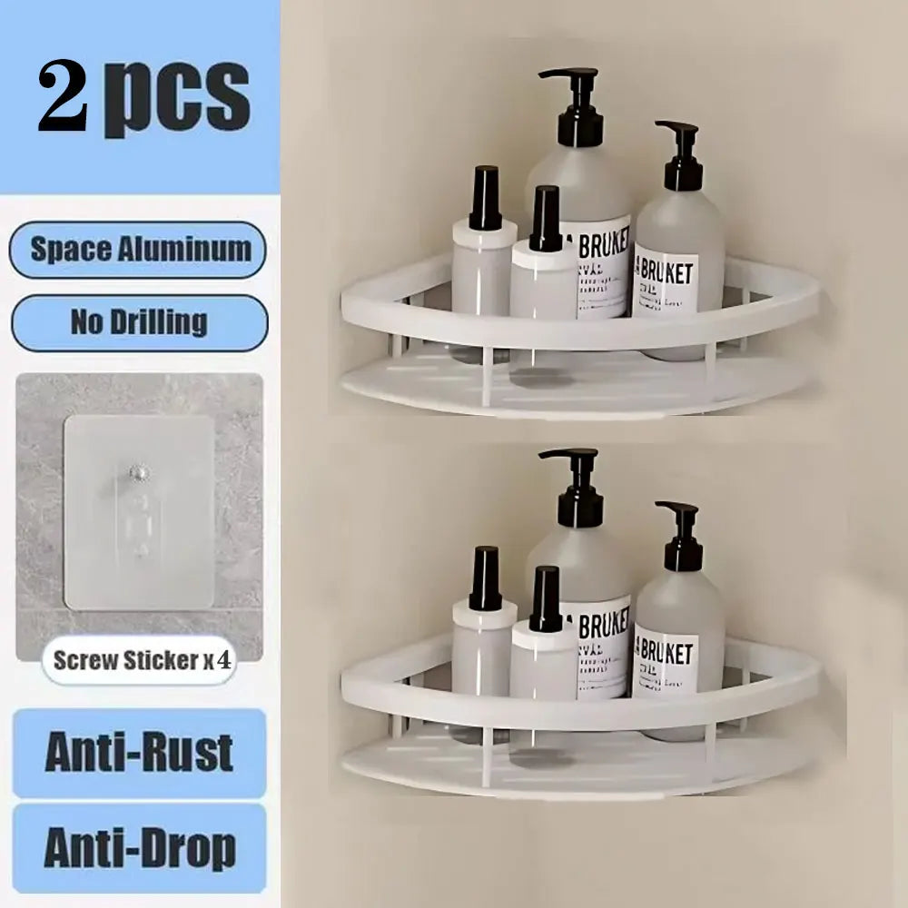 LuminiWall™ No-Drill Bathroom Storage Shelf