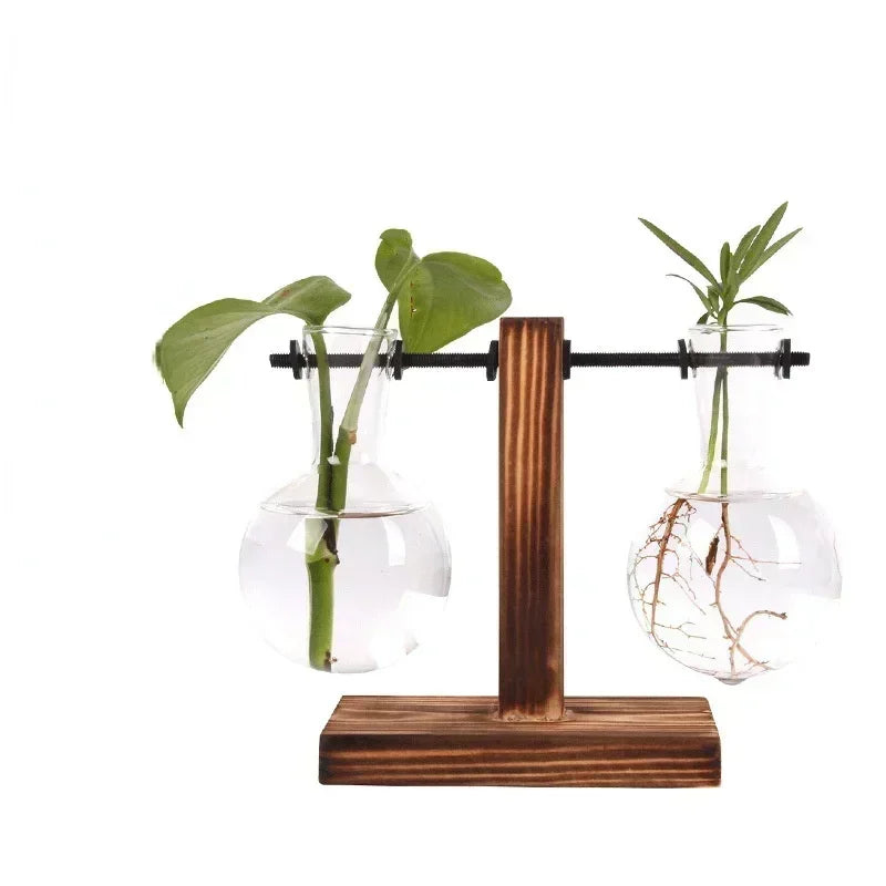 LuminiRoot™ Wooden Propagation Vase