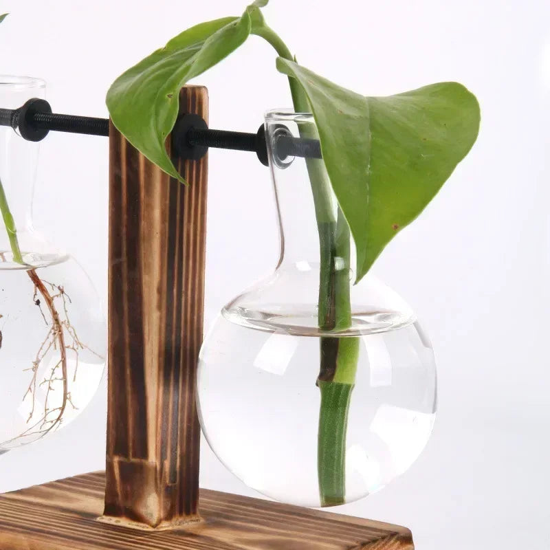 LuminiRoot™ Wooden Propagation Vase