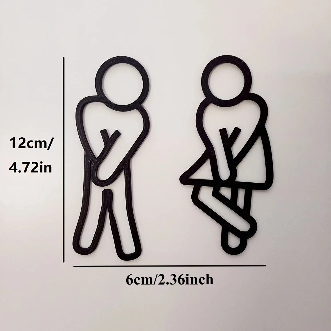 Minimalist Bathroom Wall Signs