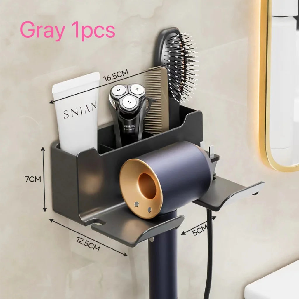 AeroDock™ Wall-Mounted Hair Dryer Holder
