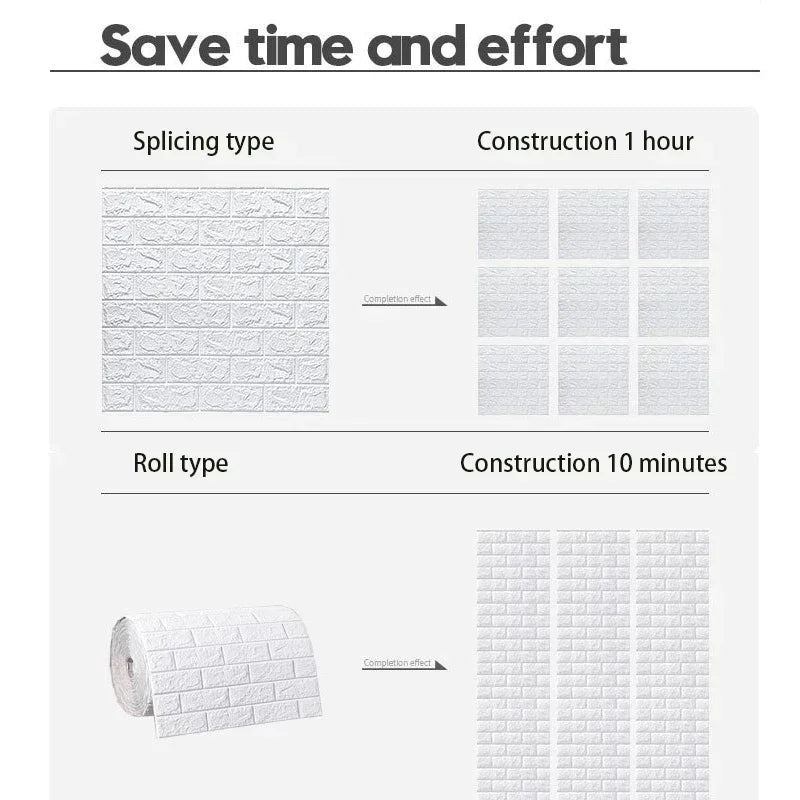BrickEase™ 3D Peel & Stick Wall Panels