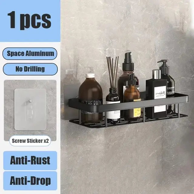 LuminiWall™ No-Drill Bathroom Storage Shelf
