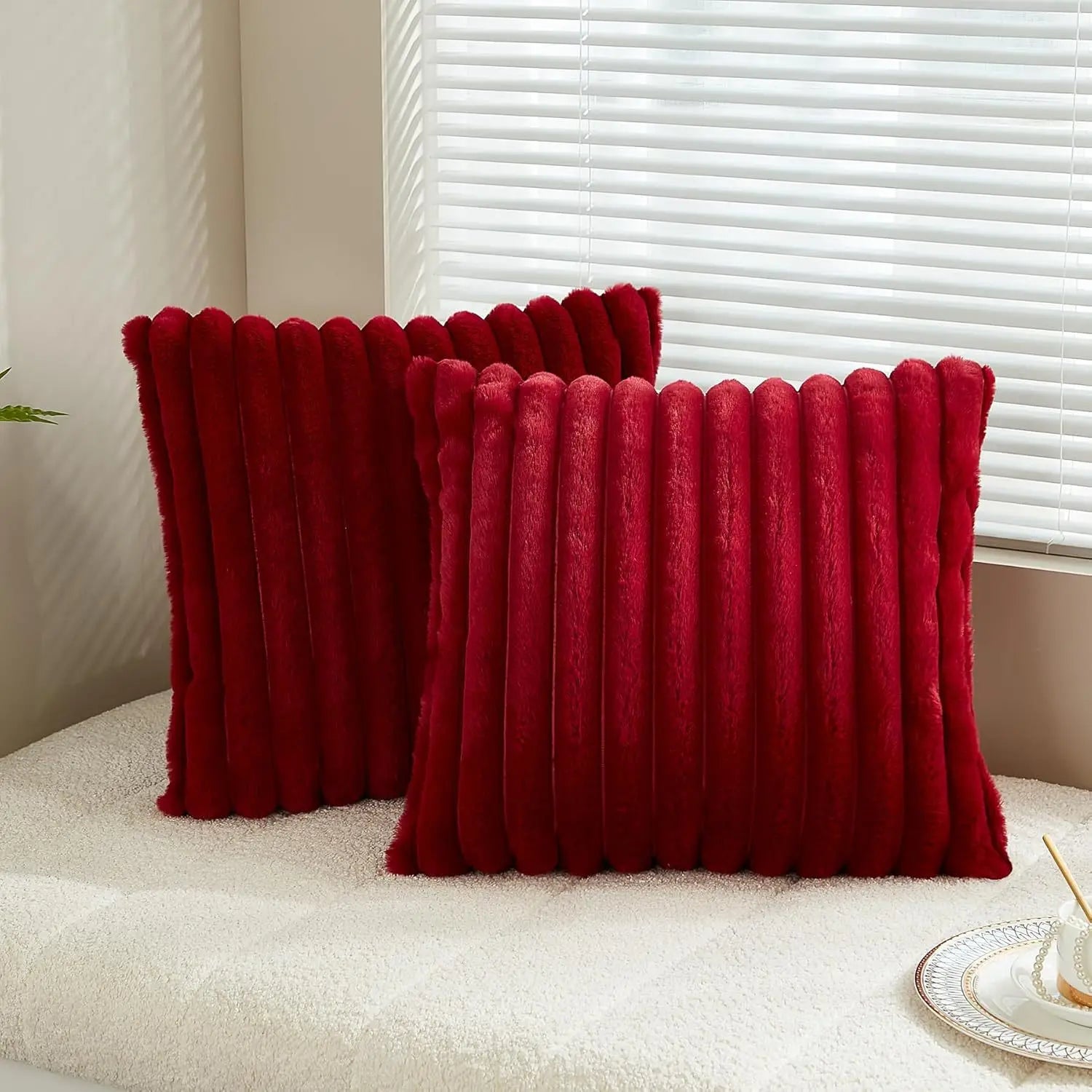 LuminiSoft™ Ribbed Plush Cushion