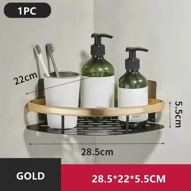 LuminiWall™ No-Drill Bathroom Storage Shelf