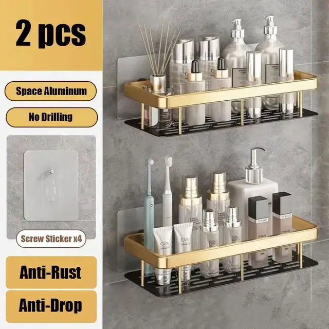 LuminiWall™ No-Drill Bathroom Storage Shelf