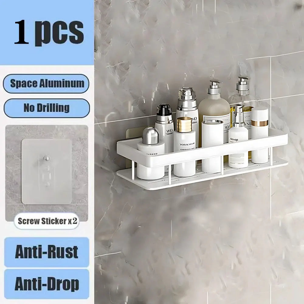 LuminiWall™ No-Drill Bathroom Storage Shelf