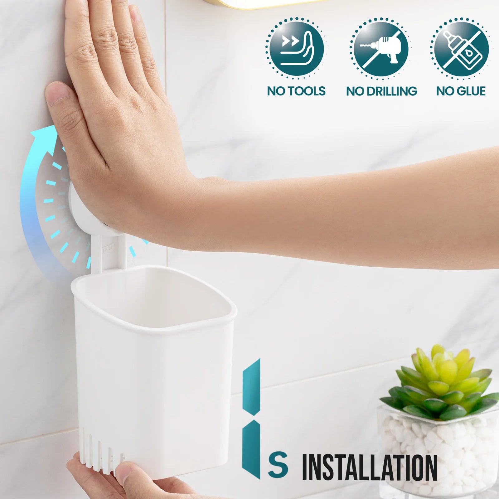 LuminiDry™ Self-Draining Bathroom Organizer