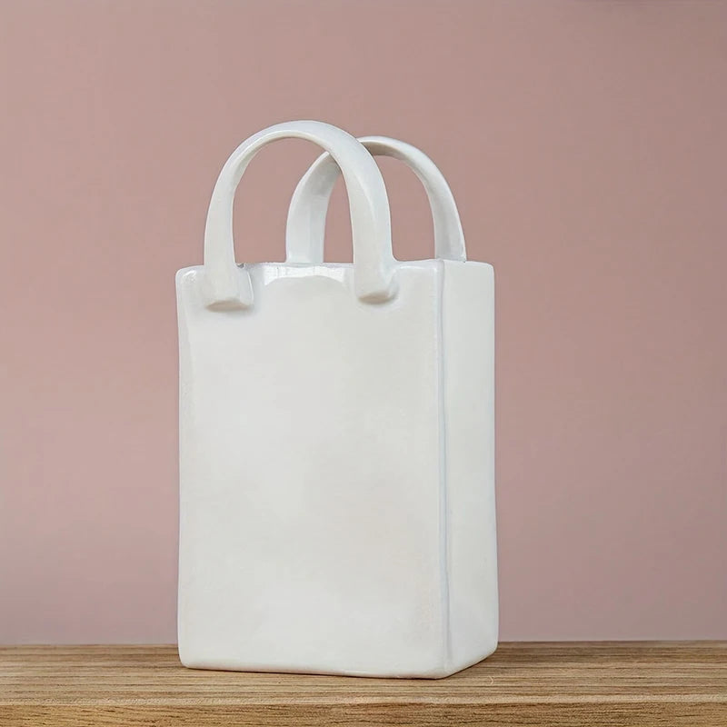Ceramic-Look Tote Vase