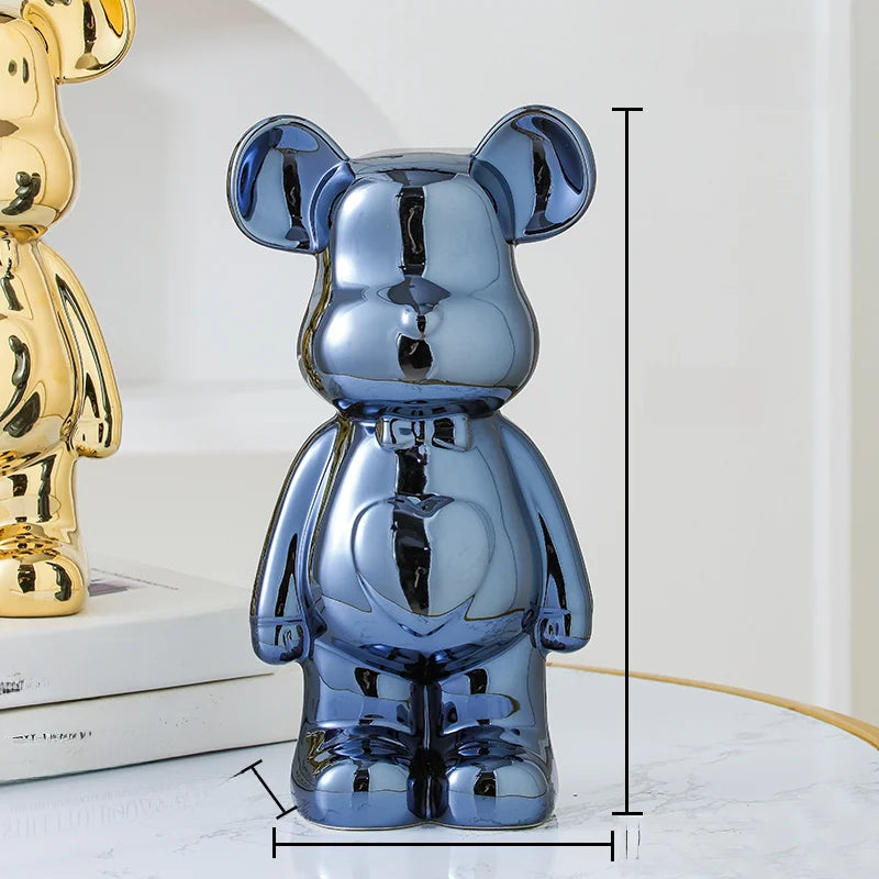 Chrome Bear Decorative Sculpture