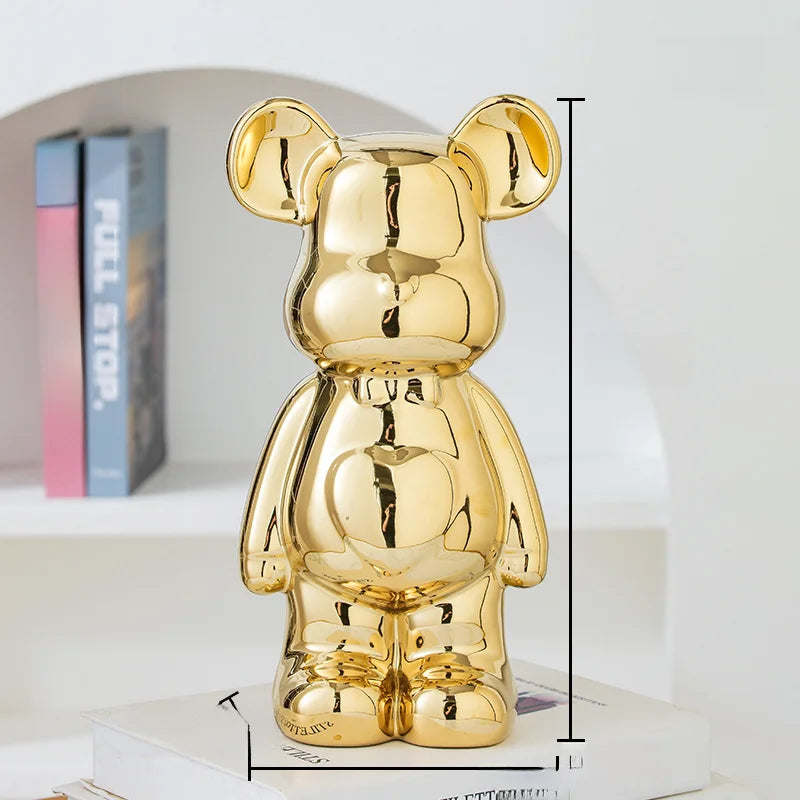 Chrome Bear Decorative Sculpture