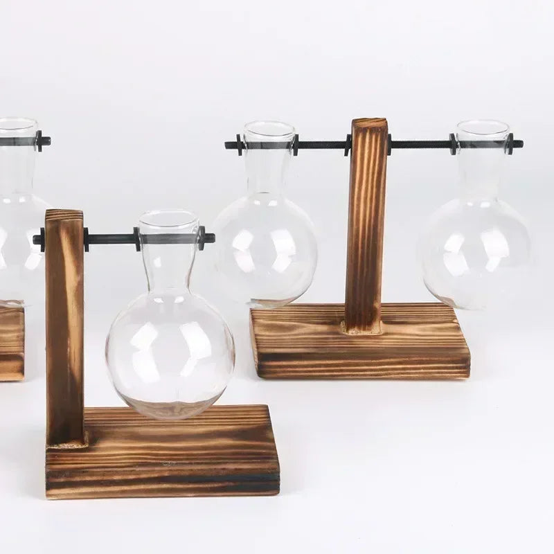 LuminiRoot™ Wooden Propagation Vase