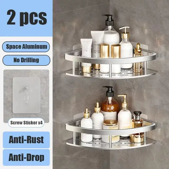 LuminiWall™ No-Drill Bathroom Storage Shelf