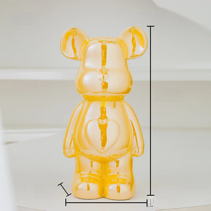 Chrome Bear Decorative Sculpture