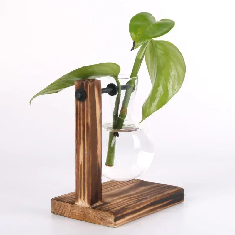 LuminiRoot™ Wooden Propagation Vase
