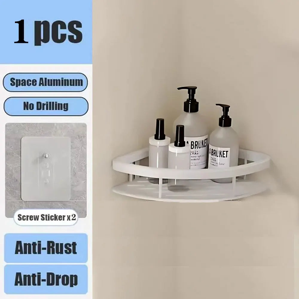 LuminiWall™ No-Drill Bathroom Storage Shelf
