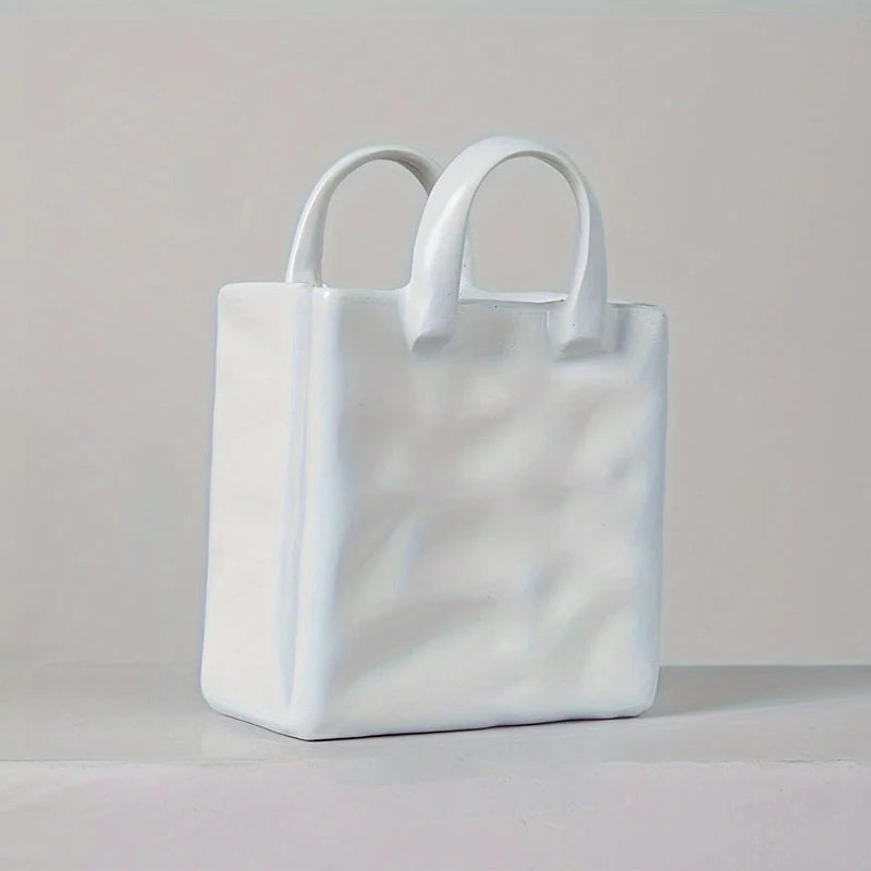 Ceramic-Look Tote Vase