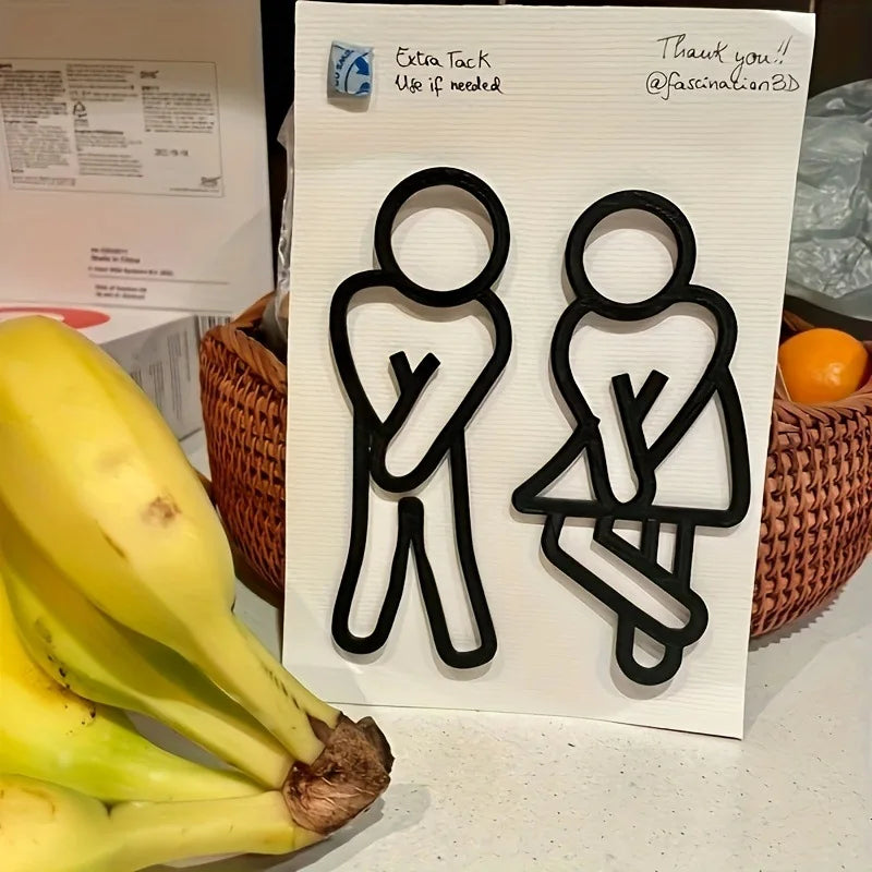 Minimalist Bathroom Wall Signs