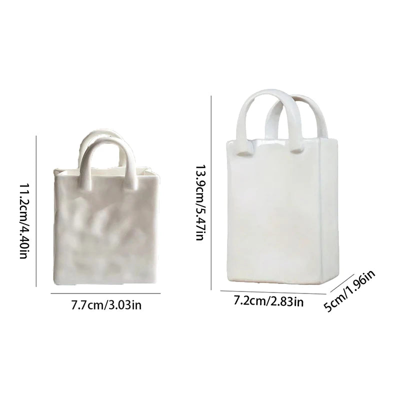 Ceramic-Look Tote Vase
