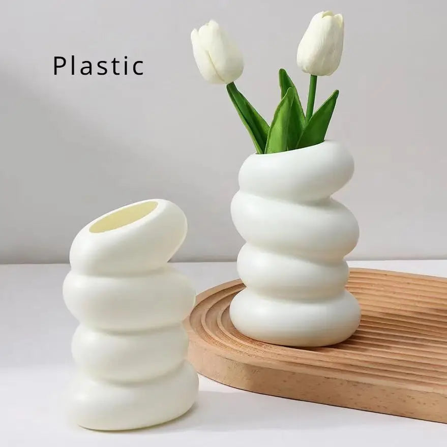 Sculpted Wave Decorative Vase