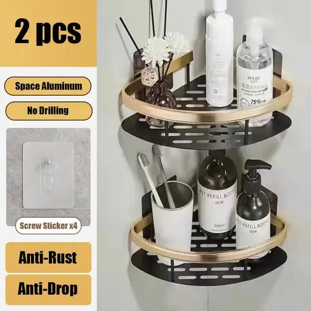 LuminiWall™ No-Drill Bathroom Storage Shelf