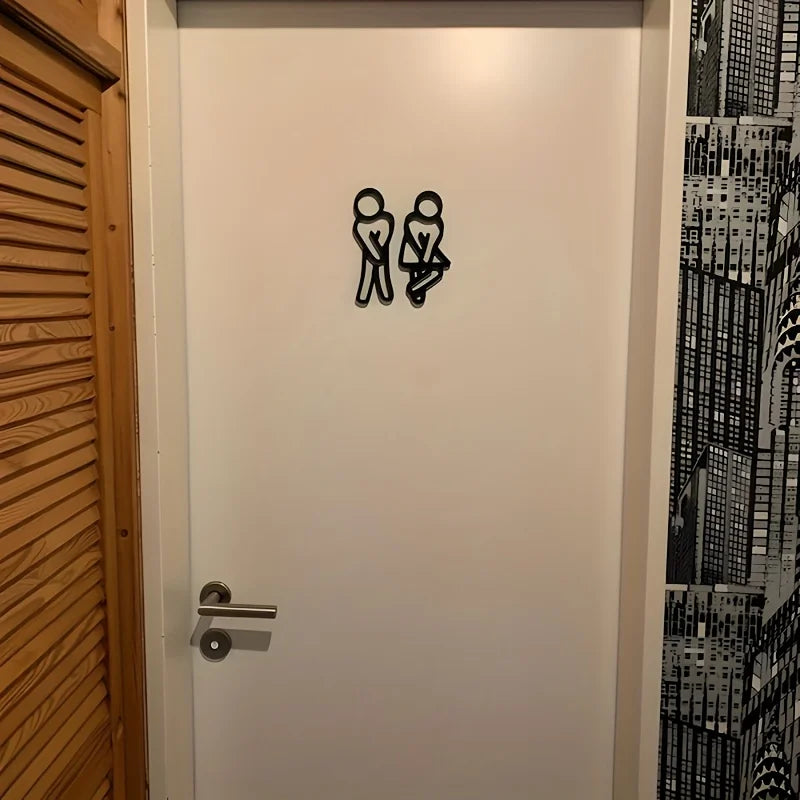 Minimalist Bathroom Wall Signs