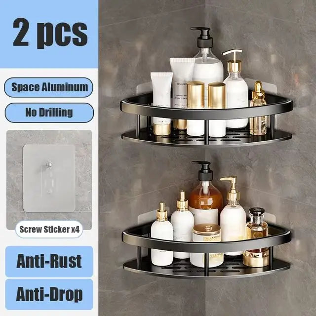 LuminiWall™ No-Drill Bathroom Storage Shelf