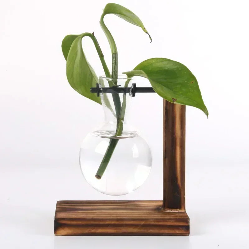 LuminiRoot™ Wooden Propagation Vase