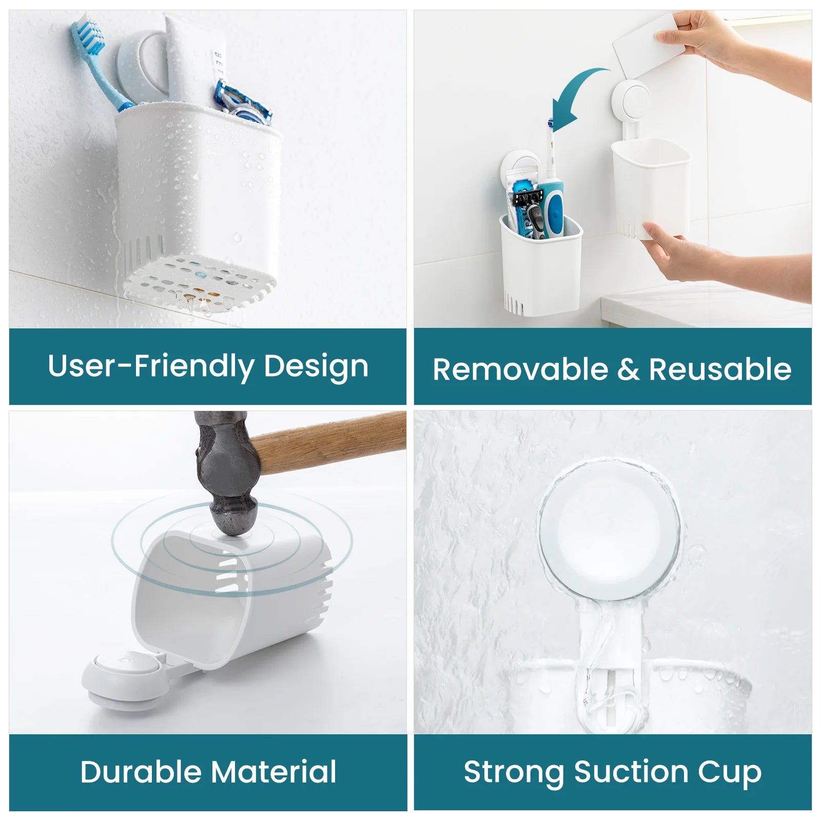 LuminiDry™ Self-Draining Bathroom Organizer