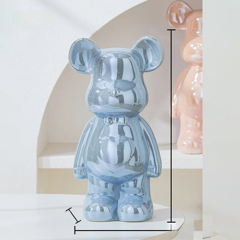 Chrome Bear Decorative Sculpture