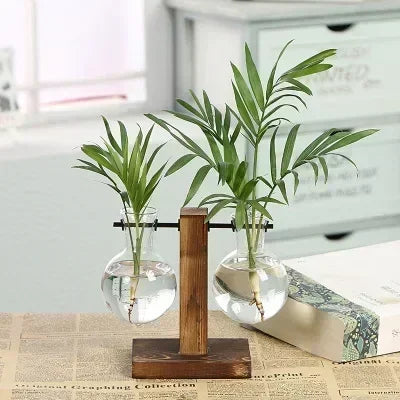 LuminiRoot™ Wooden Propagation Vase